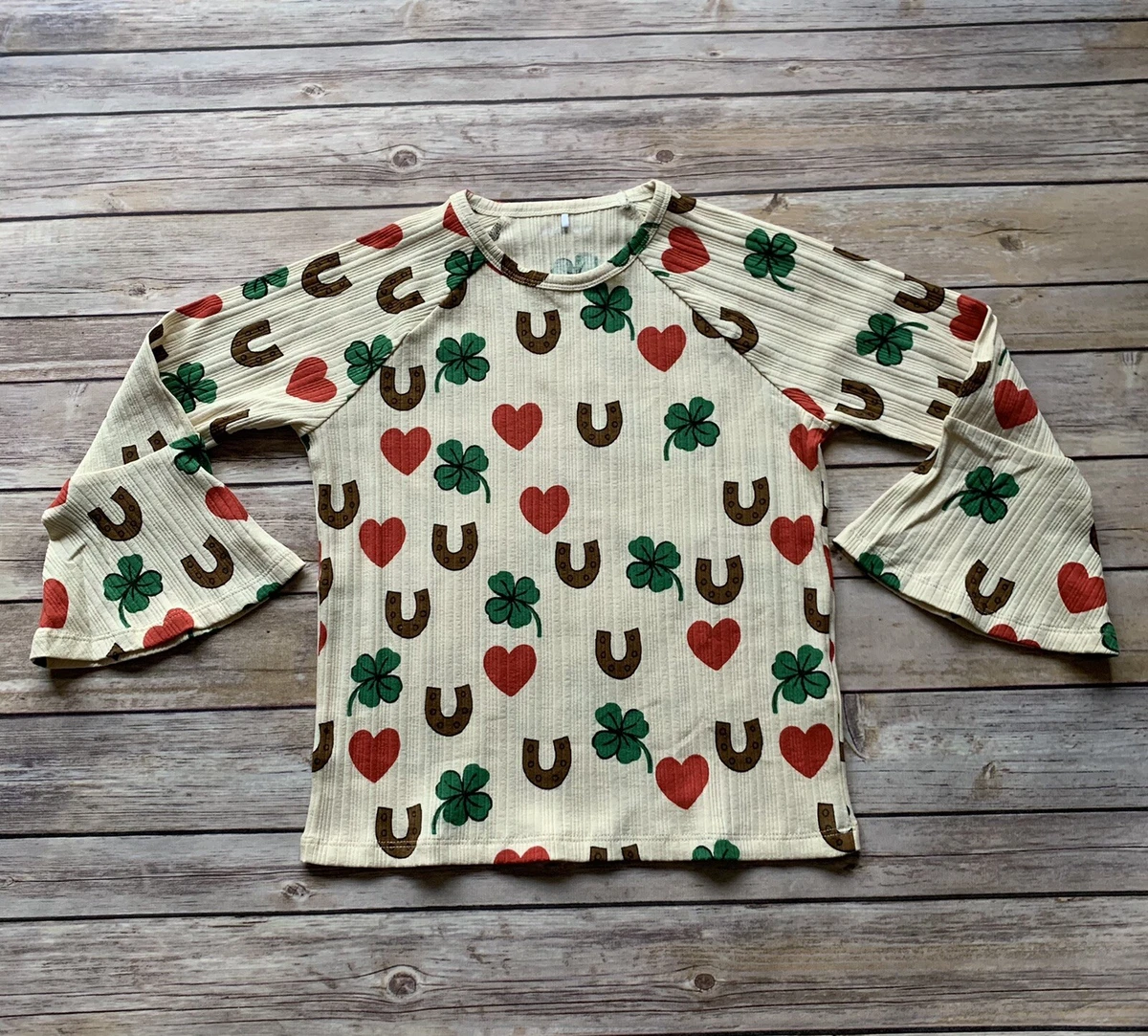 Mini Rodini Clover Long Sleeve T-Shirt, 128-134 Cm