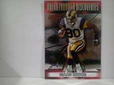 2000 Bowman Breakthrough Discoveries Rams Football Card #BD4 Isaac Bruce