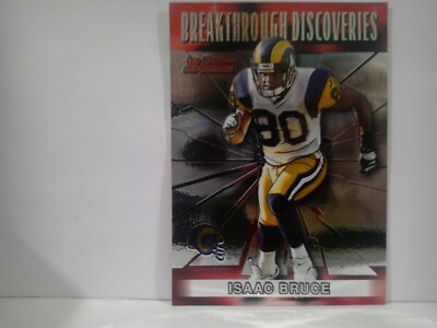 2000 Bowman Breakthrough Discoveries Rams Football Card #BD4 Isaac ...