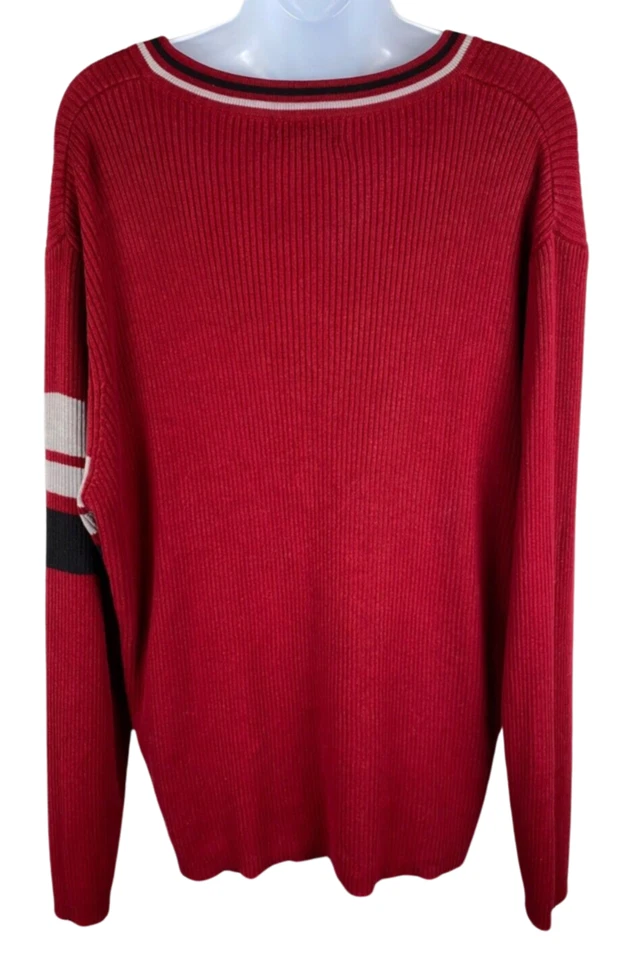 Venezia джинсы 26/28 v шеи ребристый свитер Рождество красный свет академия normcore - Изображение 4 из 4