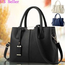 Women Large Leather Handbag Shoulder Messenger Crossbody Tote Bags Purse Satchel