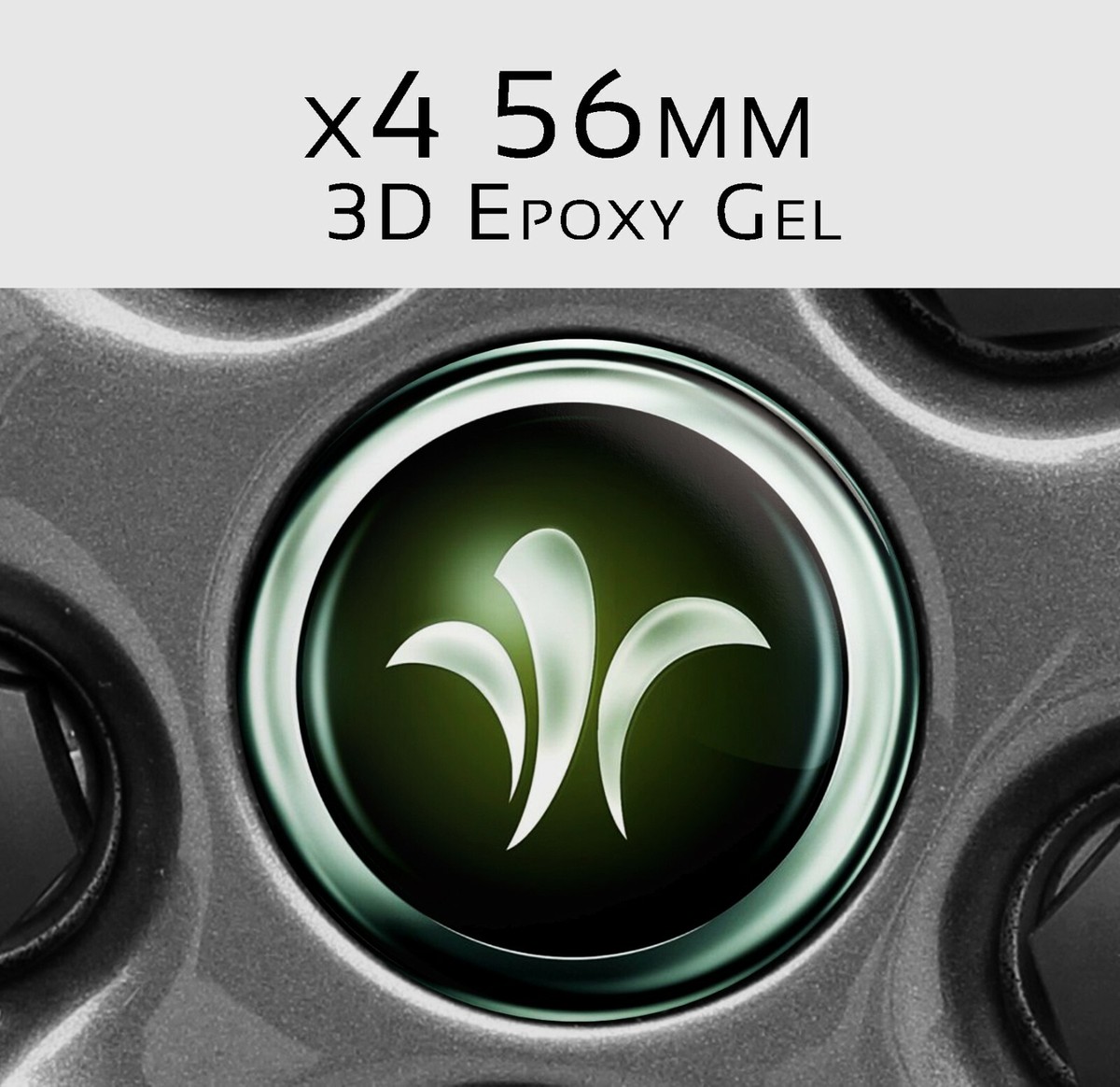 Burstner 3D Gel Wheel Sticker Decal – Epoxy 56mm Logo X4 – Universal Fit For All Motorhomes & Wheels