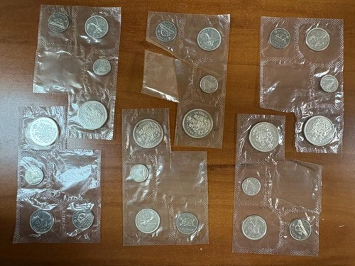 1961 1963 Canada Silver Coin Set Lot of 6 Partial Sets