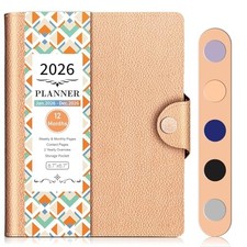 2026 Weekly Monthly Daily Planner from Jan 2026 - Dec 2026, 8.7" Rose Pink