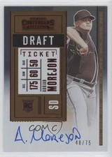 2020 Panini Contenders Draft Ticket Red 48/75 Adrian Morejon #108 Auto 1u6