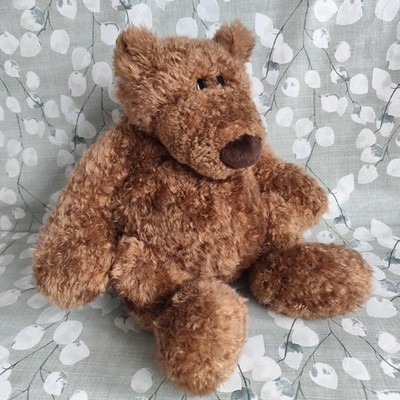 GUND SCHLEPP Teddybär 12 Zoll/30 cm sitzend schwer Stofftier braun lockiges Fell (#2418)