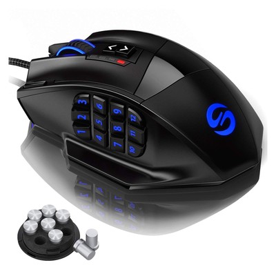 UtechSmart Gaming Maus kabelgebunden Seitentasten Einstellbar bis 16400 DPI D...