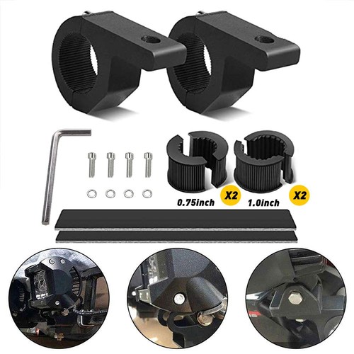 Aaiwa Aluminum LED Whip Light Mount Bracket For UTV ATV Roll Bars – 1.75 To 2 Inch