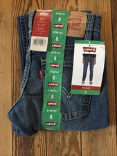 Levis 511 Slim Pant Denim Light Blue Wash Boys Sz 8 NWT 24X25