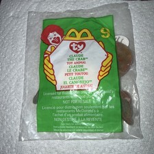 Ty Beanie Babies Claude the Crab New Sealed McDonald's Happy Meal Toy 1999