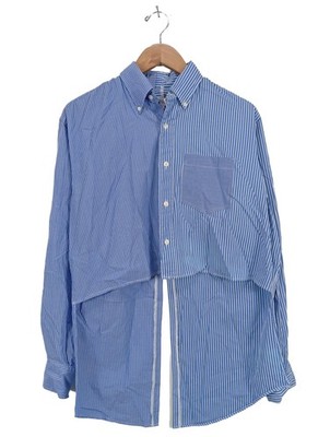 E.L.V. DENIM Hemd-Bluse Damen Bluse Gr. DE 36 blau Casual-Look