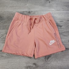 Nike Girls' Sportswear Club Shorts Coral Size Medium Standard Fit Pants NWT