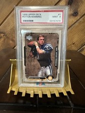 Upper Deck 1998 NFL Star Rookie Peyton Manning #1 Colts Rookie PSA 9