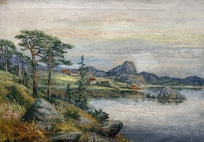 Ölgemälde Malerei Hedwig Reisinger 1904-1998 See Alpen Landschaft Berge Bergsee