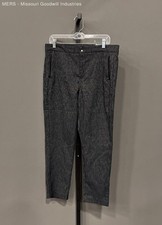 Chico's Women's Superior Stretch Printed Fashion Ankle Pant Black White Sz 1.5R