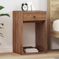 Nachttisch Braun 63 X 30 X 79 Cm Massives Mahagoni Holz