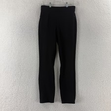 Spanx The Perfect Black Ponte Ankle Pants Womens Small Pull On Stretch High-Rise