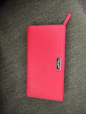 Kate Spade New York Staci Saffiano Leather Large Slim Bifold Wallet Gazpacho Red