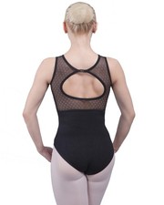 Hollow Back Lace Ballet Leotard for Women  Girls 01D0049 X-Small Black