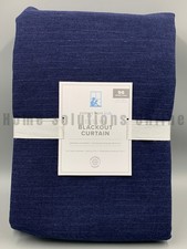 Pottery Barn Kids Evelyn Cotton Linen Blackout Panel Navy Blue 96" B4013