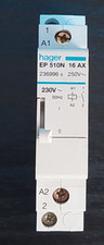 Hager EP 510N 16 AX, Fernschalter / Stromstoßschalter mit 1 Schließer 230V