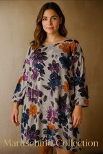 Simply Vera Vera Wang Floral A-Line Dress Women’s 3X Soft Stretch 3/4 Sleeve