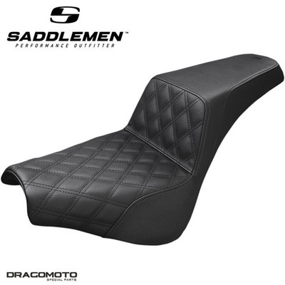 SATTEL HARLEY SOFTTAIL SADDLEMEN Step-Up 818-30-172 2-Up Seat Schwarz GelCore  | ...
