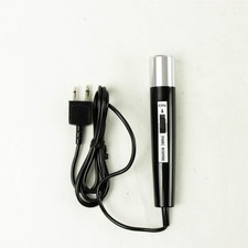 Handheld Dynamic Microphone Black Silver w/ Stand 7.9in Cord Untested