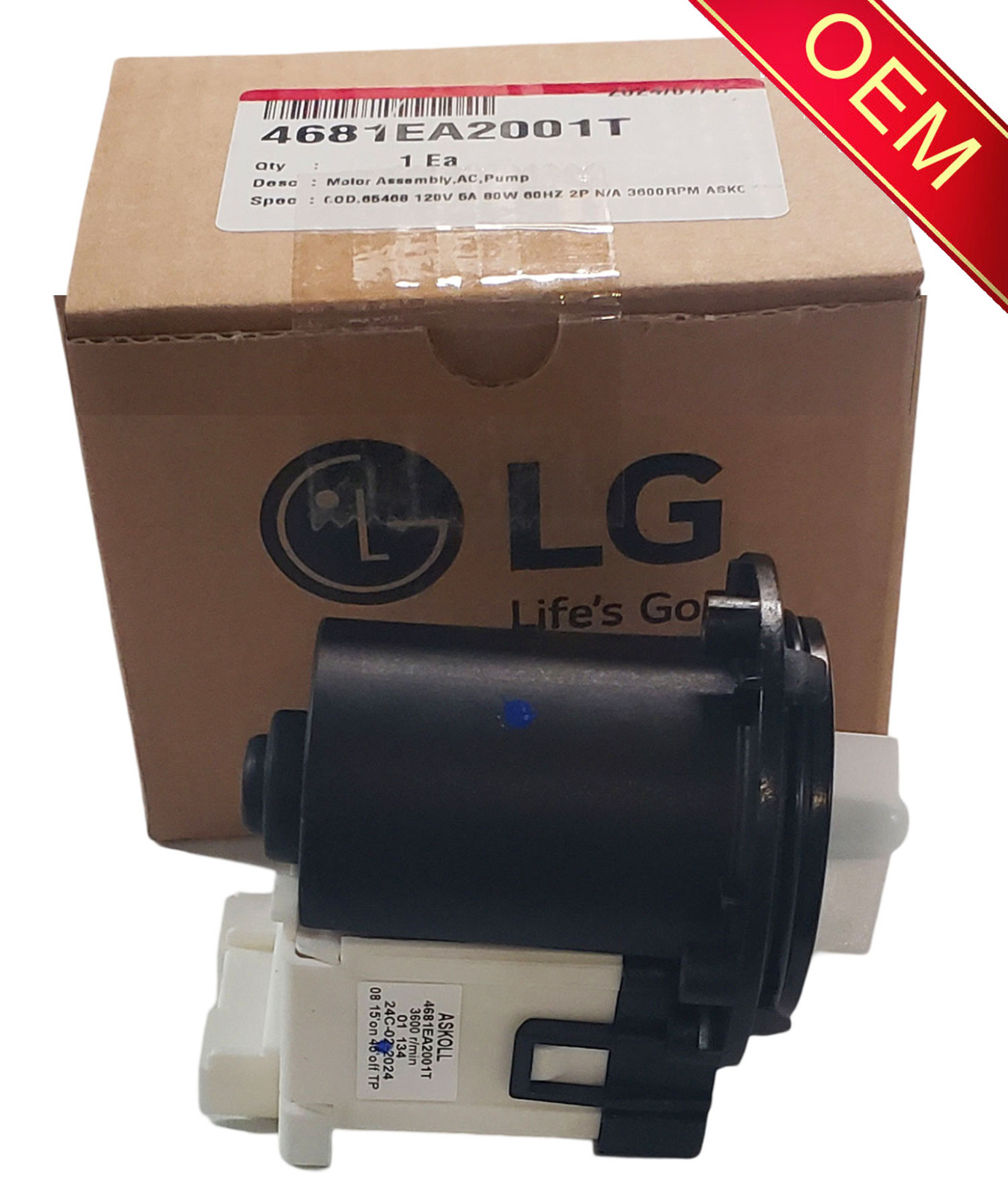 LG WM3360HVCA Washer Drain Pump Replacement OEM Part