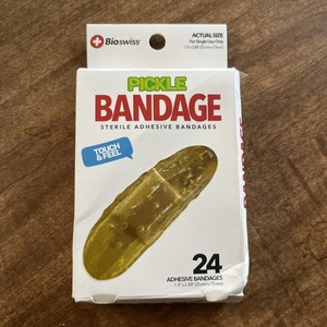 BioSwiss Pickle Adhesive Bandages 24 Count First Aid Sealed Pack Of 1