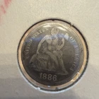 1886 US Seated Liberty Dime 10c Circulated