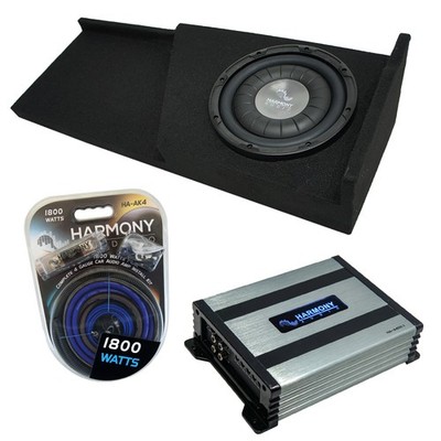 07-13 GMC Sierra Extended Cab Truck Harmony F104 Single 10 Sub Box & HA-A400.1