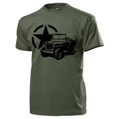 US Army MB Overland Star Flag Vintage Normandy Fan - T Shirt # 17778
