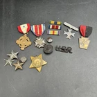 Vtg Military Medal & Insignia Lot WWI/WW1 Victory Ribbon Sharpshooter Stars -EL