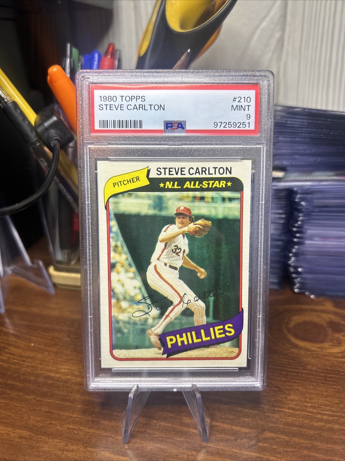 1980 TOPPS #210 STEVE CARLTON PSA 9