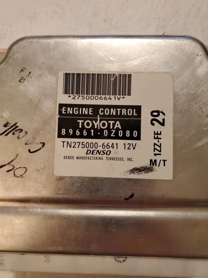 2004 TOYOTA COROLLA МОДУЛЬ УПРАВЛЕНИЯ ДВИГАТЕЛЕМ ECM ECU PCM 89661-0Z080 OEM - Изображение 2 из 4