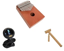 Kalimba Thumb Piano 17 Key - Red Cedar + Tuner + Hammer & Tuner