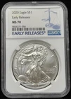 NGC MS70 2020-W American Silver Eagle One Dollar Coin S$1-056