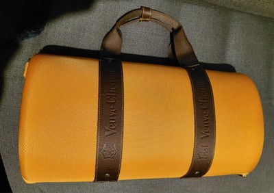 Veuve Clicquot Traveller orange Traveller isolierte Picknicktasche zwei Gläser