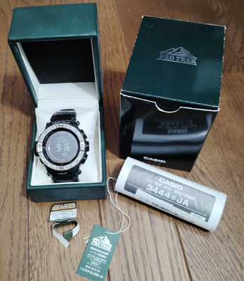 Casio Pro Trek PRW-3510-1JF Triple Sensor Solar Atomuhr Schwarz Resin Band