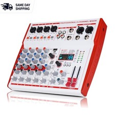 Professional 6-Channel DJ Mixer with DSP Effects   Ideal for Podcasters and DJs