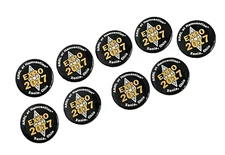 LOT of 9 - 2017 Dayton Hamvention ARRL pins buttons "Expo 2017  Xenia, Ohio"