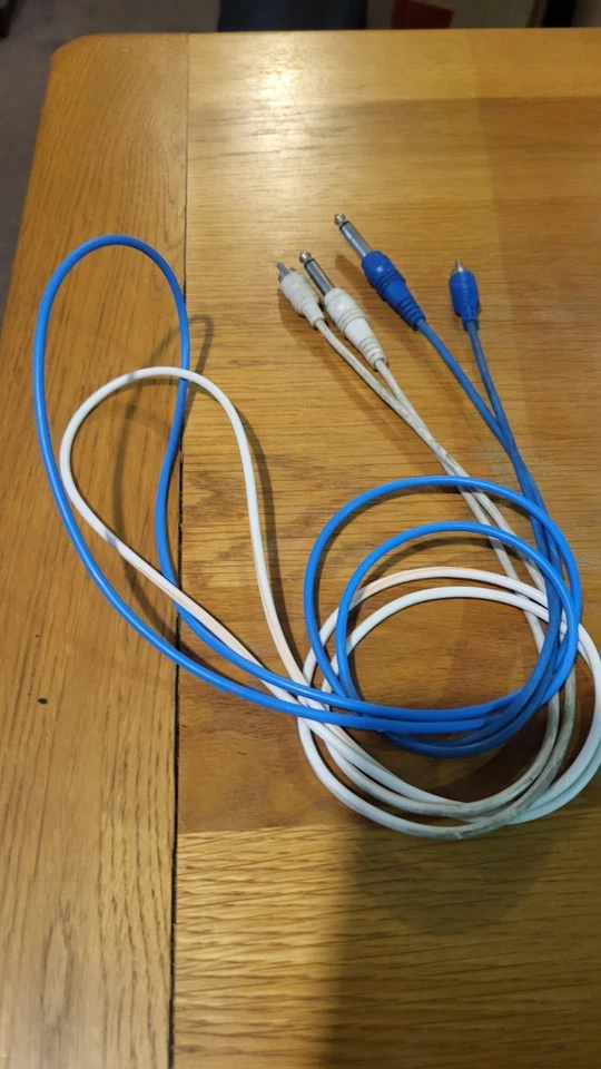 2 X Fostex 1.5m  Patch Connector audio Cable  Wires 6.25mm Jack To Phone Male.  - Image 3 of 4