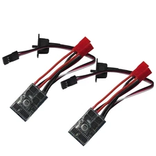 2pcs RC ESC 10A Brushed Motor Speed Controller 1/16-24 for Car Boat Tank W/Brake