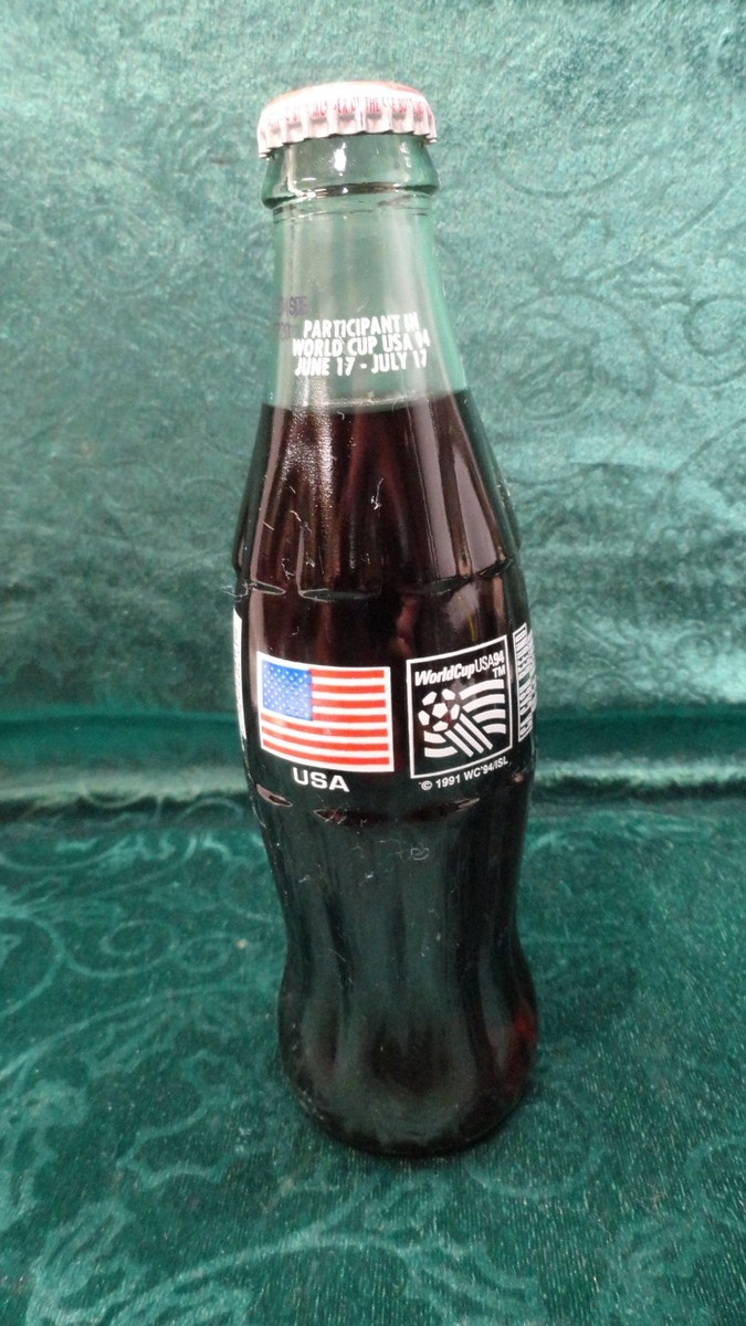 USA World Cup Coca Cola 8oz FULL Bottle 1994 USA Soccer World Cup