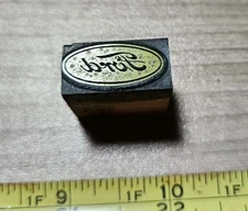 Vintage Letterpress Printing Block Ford Advertising Logo