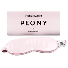 Pure Silk Sleep Mask, 22 Momme, Light Blocking, Black, Travel Eye Mask