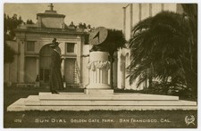 Antique Golden Gate Park Sun Dial San Francisco CA AIP 1070 Vintage Postcard