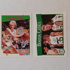 NBA Hoops Larry Bird 2 card Lot #319 #275 Boston Celtics NBA
