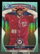 2023 Bowman Chrome Prospects Aqua Refractor #BCP-177 Elian Soto 1st /125